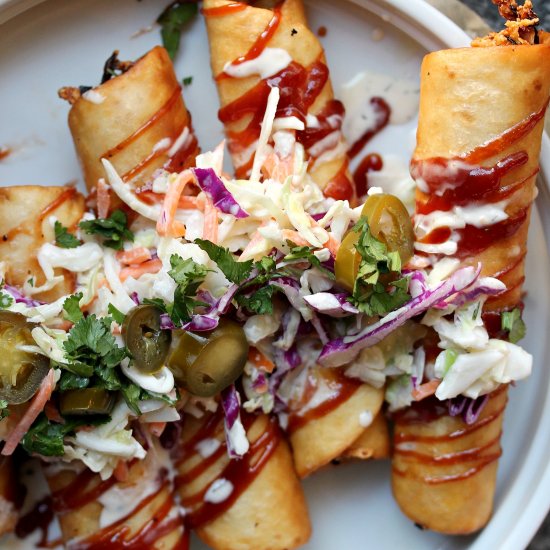 VEGAN BBQ PULLED ‘PORK’ TAQUITOS