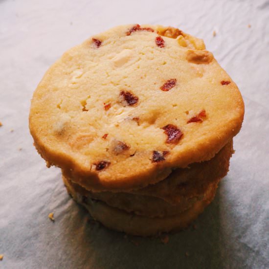 Cranberry & chocolate shortbread