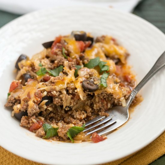 Cheesy Beef Taco Skillet Recipe