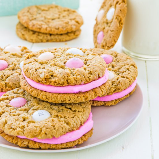 Easter Oatmeal Sandwich Cookies