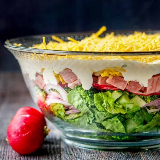 Low Carb Layered Ham Salad