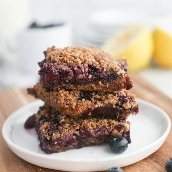 Blueberry Lemon Crumble Bars