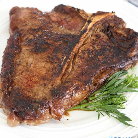 Pan-Fried T-bone Steak