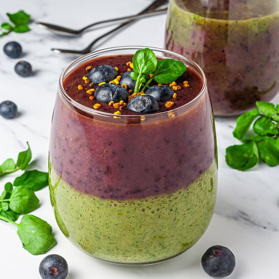 Watercress and Blueberry Smoothie