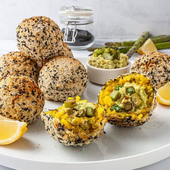 Vegan Asparagus Arancini Rice balls