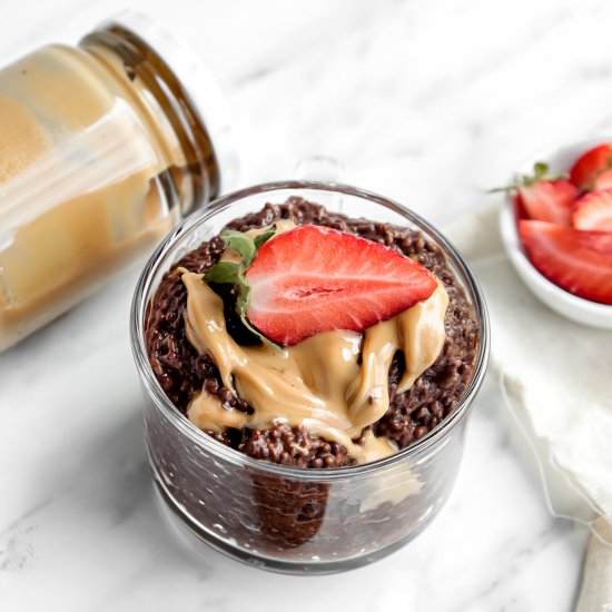 Chia pudding with chocolate