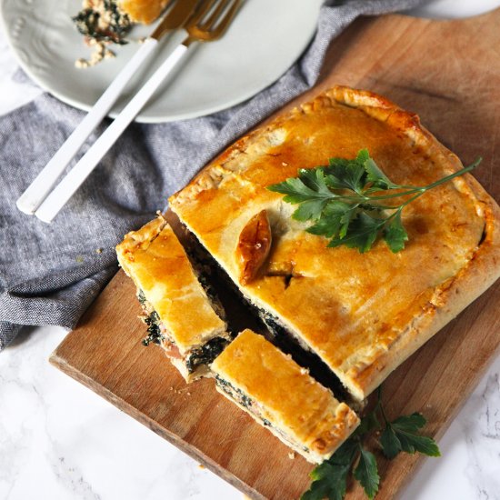 Tuscan kale and ricotta pie