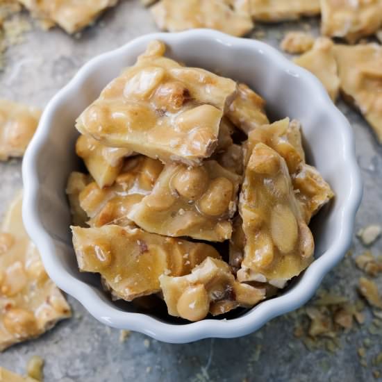 Easy Microwave Peanut Brittle