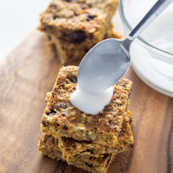 carrot cake oat squares