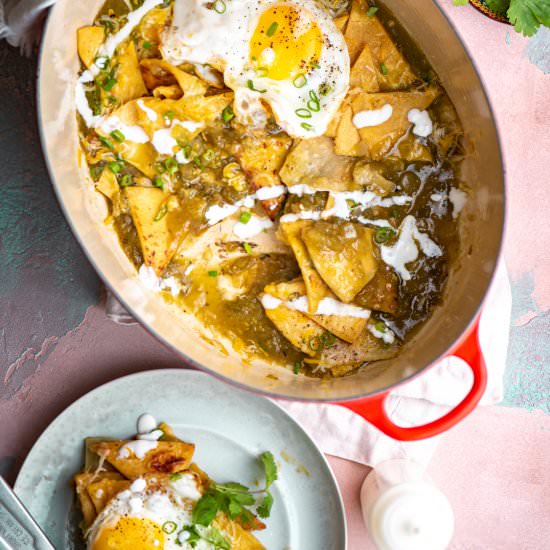 Chilaquiles with Fried Eggs