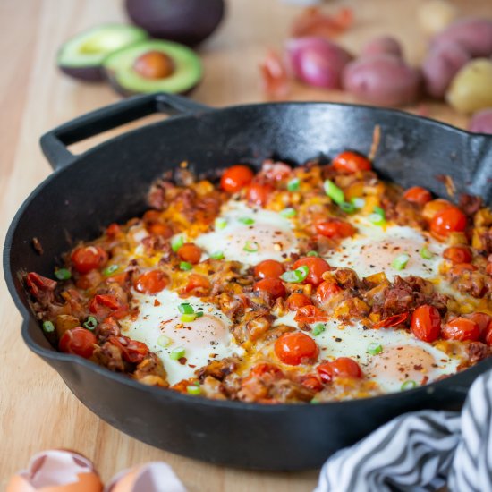 Cheesy Potato & Soy Chorizo Breakfast