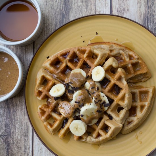 Almond Butter Protein Waffles