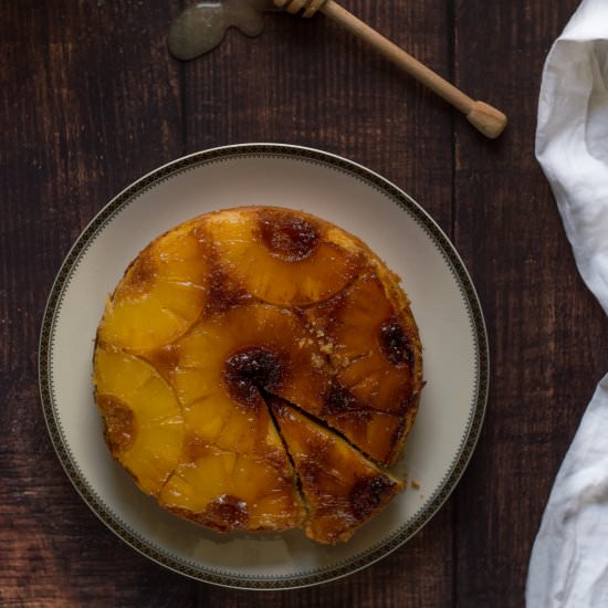 Upside down pineapple cake