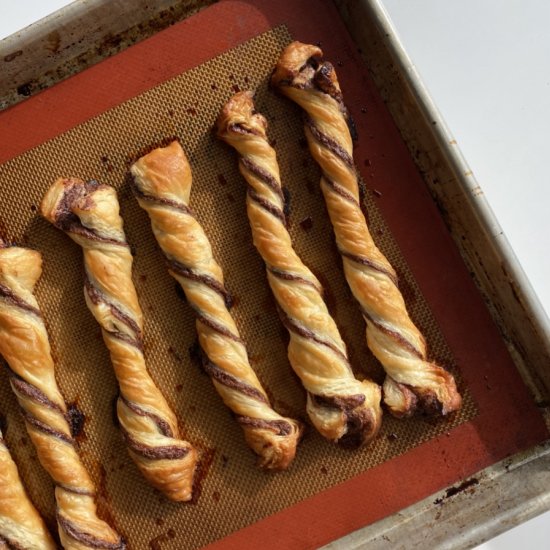 Nutella Puff Pastry Twists