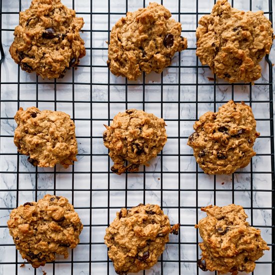 Toasted Coconut Oatmeal Cookies