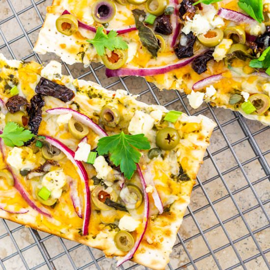 Cheesy Matzo Flatbreads