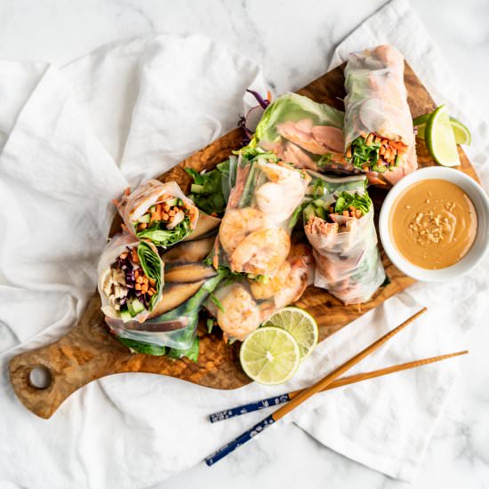 Spring Rolls with Peanut Sauce