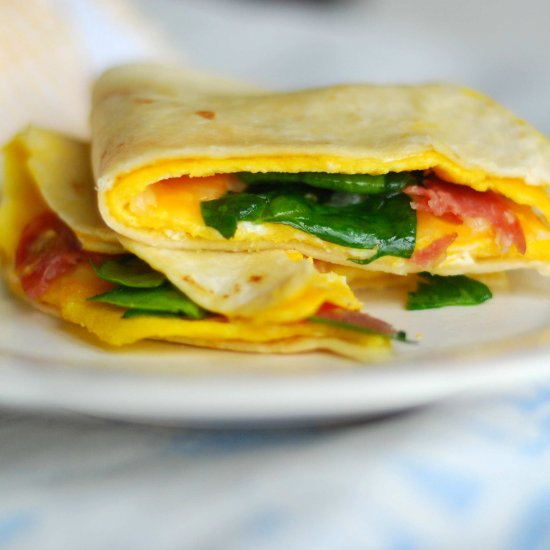 Cheesy Egg & Tortilla Folds