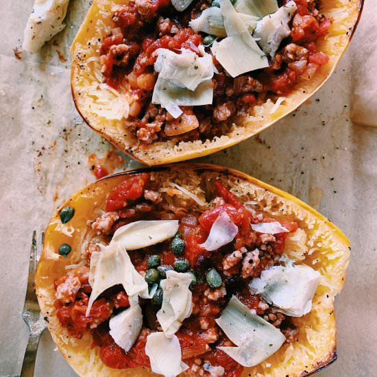 Spaghetti Squash Boats