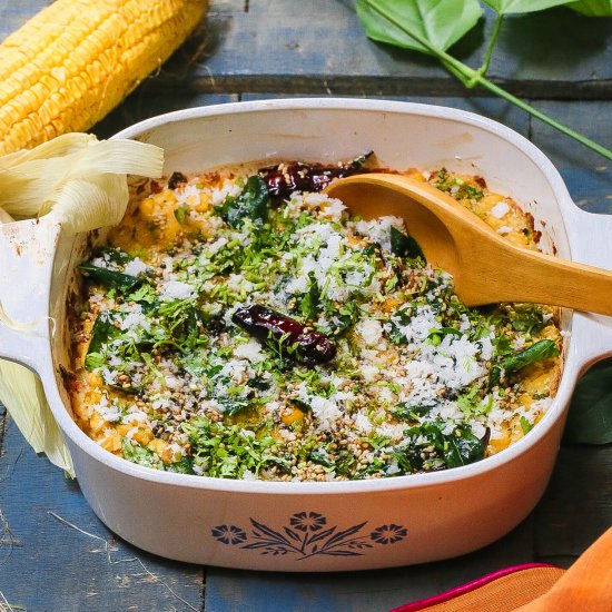 Spicy Coconut and Corn Bake