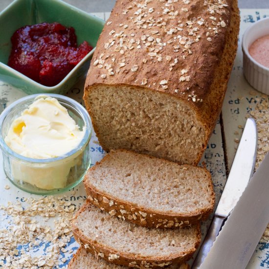 Easy Wholemeal Bread (No Knead)