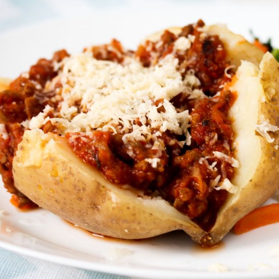 Microwave Jacket Potato and Mince