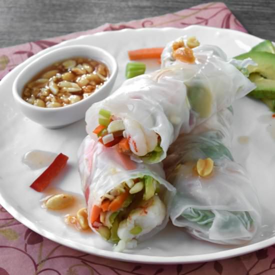 Vietnamese rice rolls