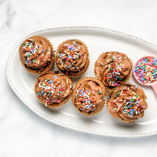 flourless chocolate cupcakes