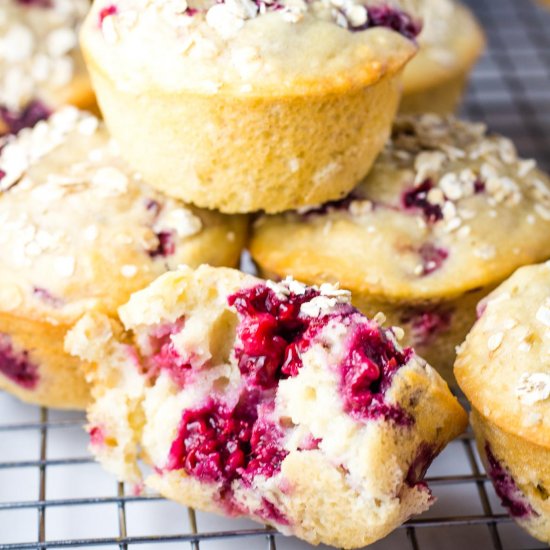 Healthy Raspberry Muffins