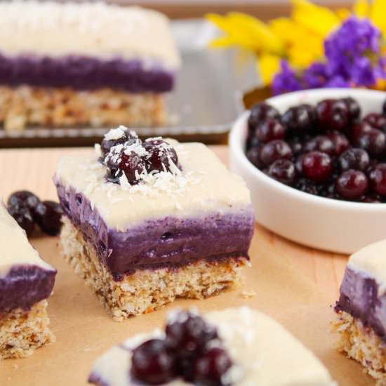 Blueberry cream squares