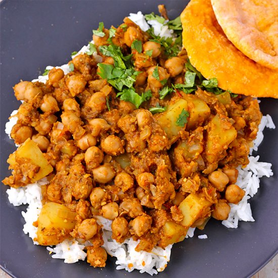 Chickpea and potato curry