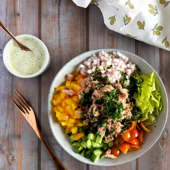 Chopped Salad with Tuna