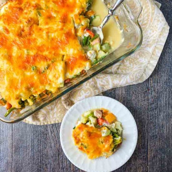 Low Carb Vegetable & Ham Casserole