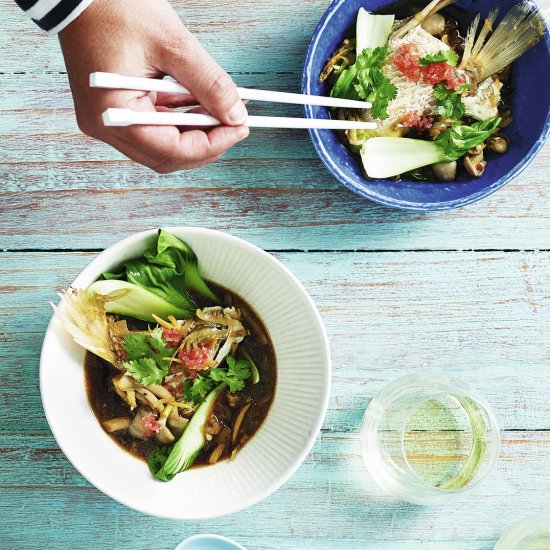 Wok-Fried Barramundi in Asian Broth