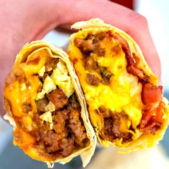 Sausage Egg and Cheese Burrito