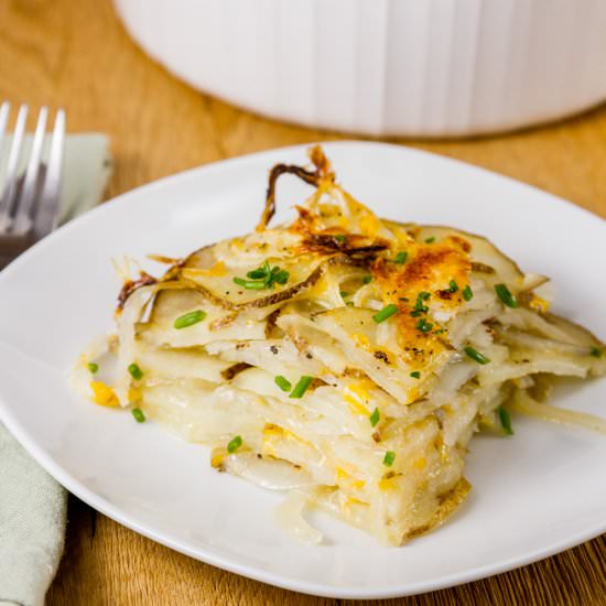 Skinny Potato and Onion Bake