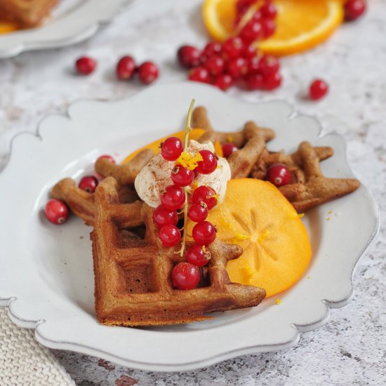 Gluten Free Gingerbread Waffles