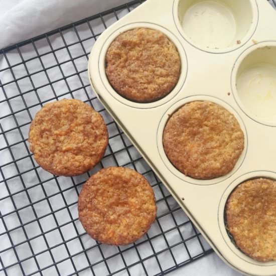 Eggless wholewheat carrot cupcakes