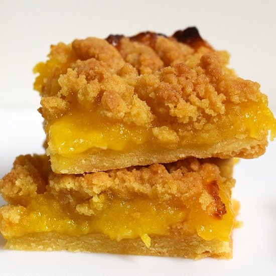 Lemon Curd Shortbread Crumble Slice