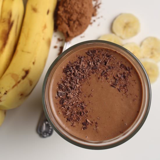 Vegan Chocolate Banana Milkshake