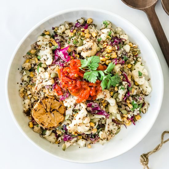 Charred Cauliflower & Quinoa Salad