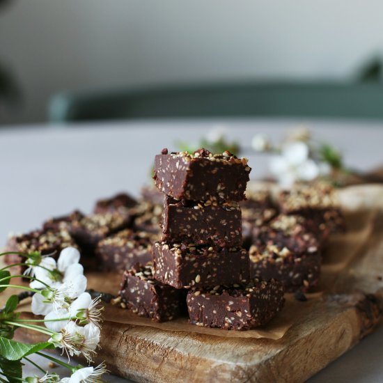 Chocolate Sesame Fudge