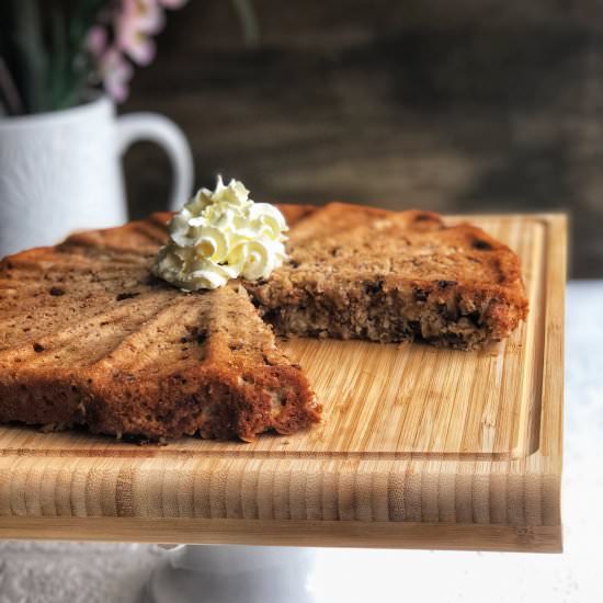 Giant zucchini cookie cake