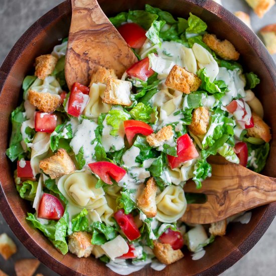 Tortellini Caesar salad