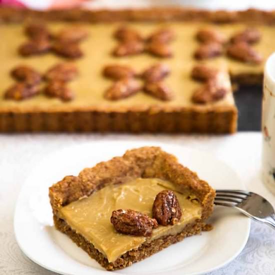 Butterscotch Pie with Pecan Crust