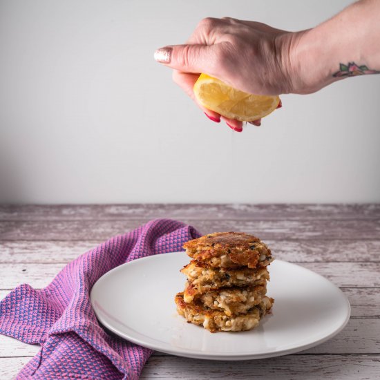 Eggplant & Halloumi Fritters