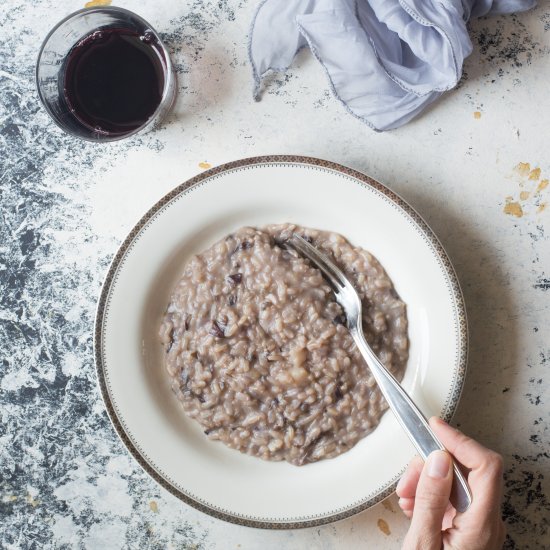 Cabbage and apple risotto