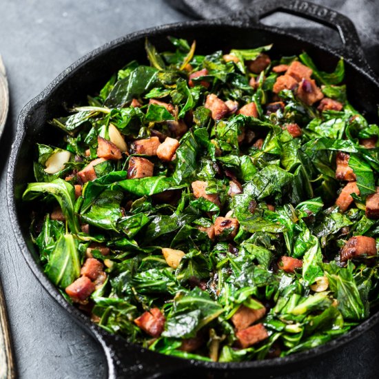 Sauteed Collard Greens with Ham