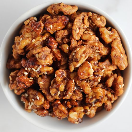 Soy Glazed Walnuts