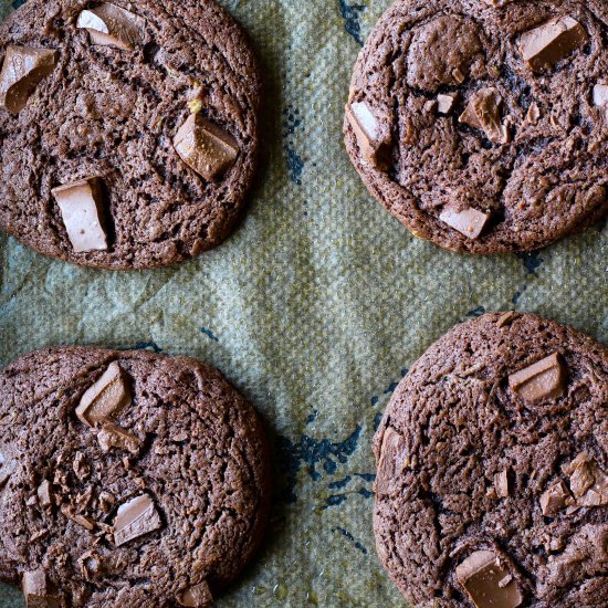 Double Choc Peanut Butter Cookies